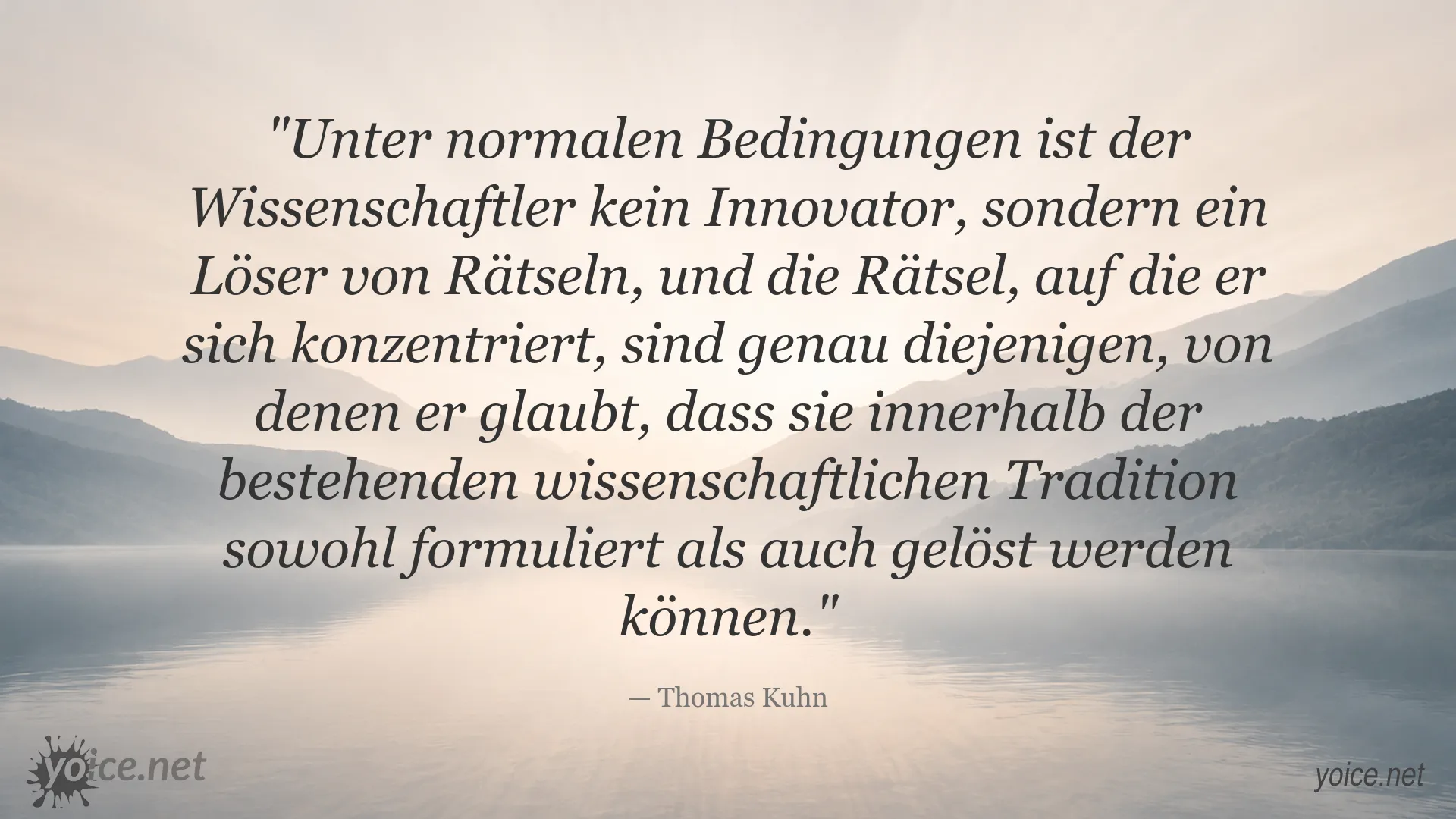 Zitatgrafik von Thomas Kuhn über Wissenschaft und das Lösen von Rätseln
