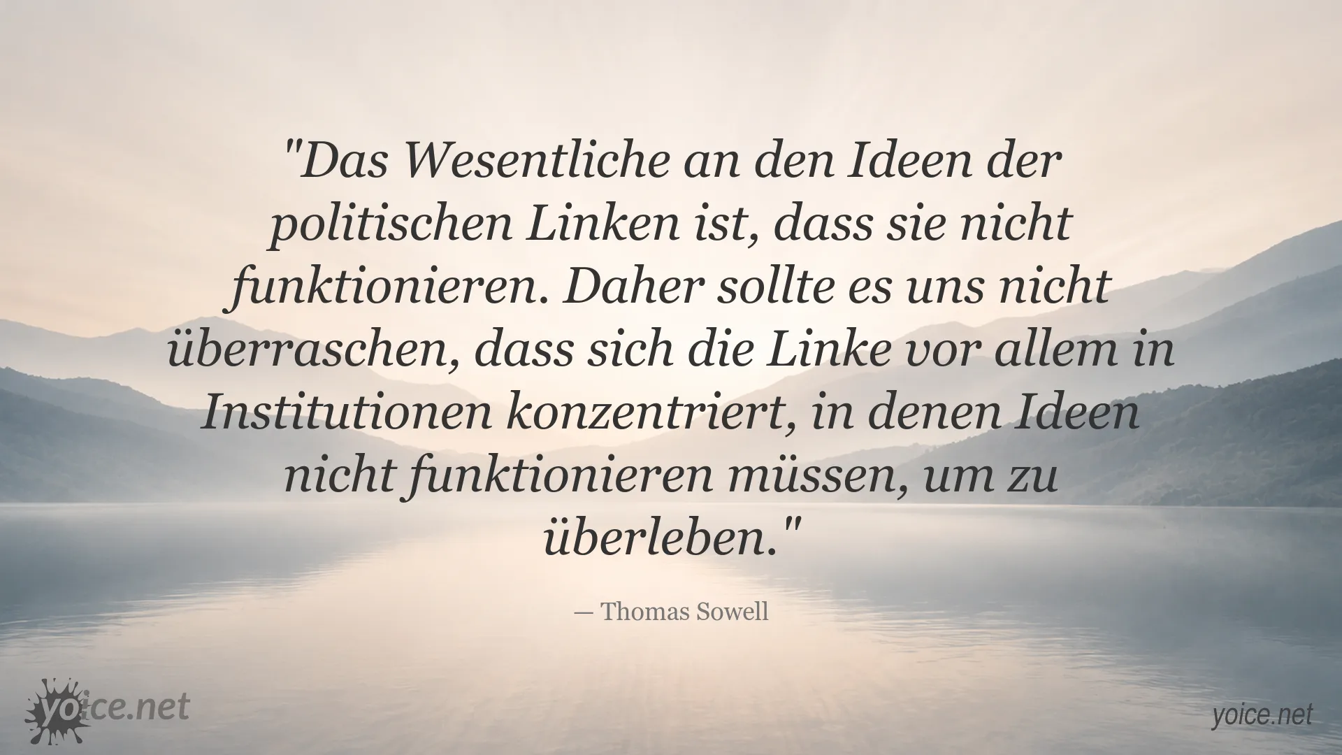 Zitat von Thomas Sowell über die Funktionsweise linker Ideen