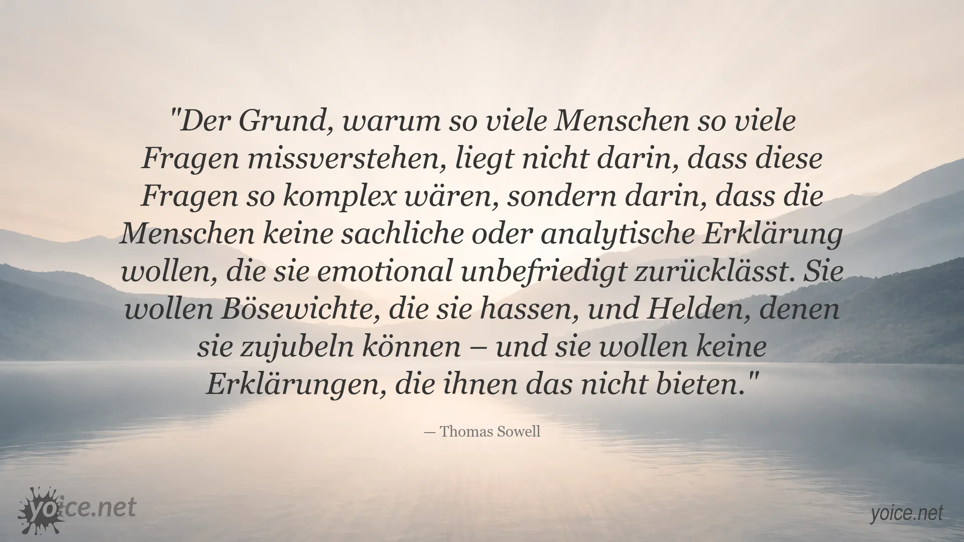 Thomas Sowell Zitat über sachliche Erklärungen und das Verstehen komplexer Fragen