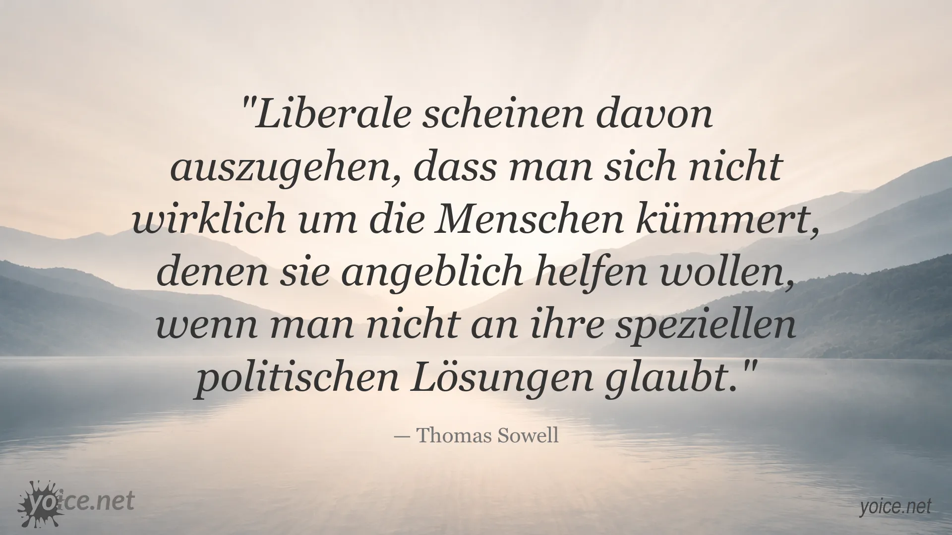 Zitatbild von Thomas Sowell über Liberale und ihre politischen Lösungen