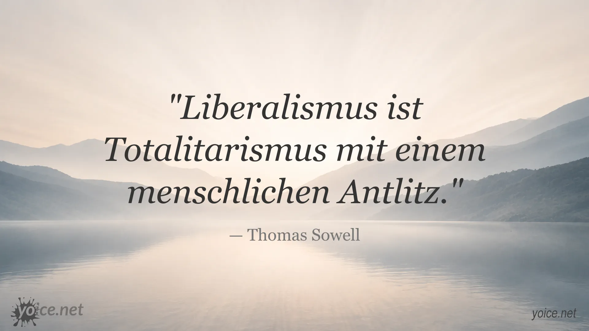 Zitatbild von Thomas Sowell zum Thema Liberalismus