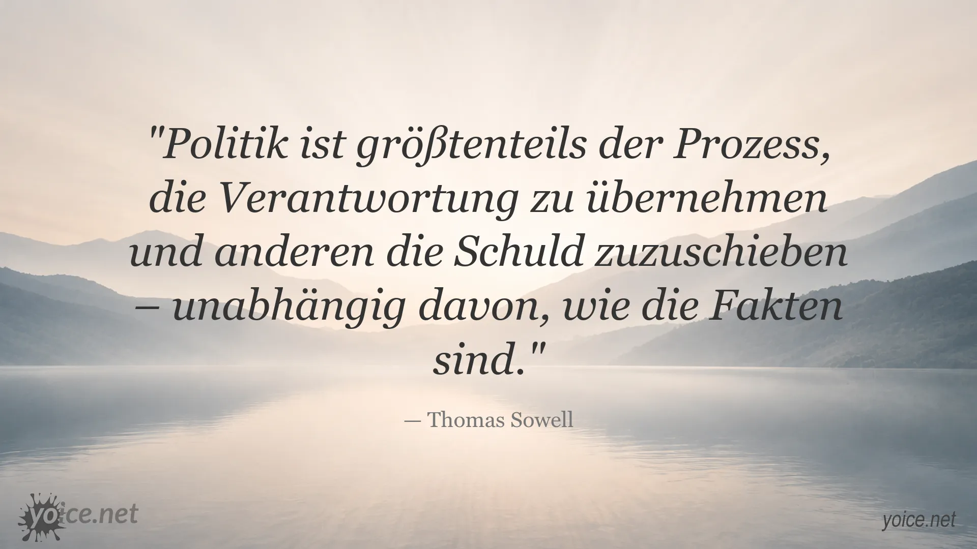 Thomas Sowell Zitat über Politik und Verantwortung