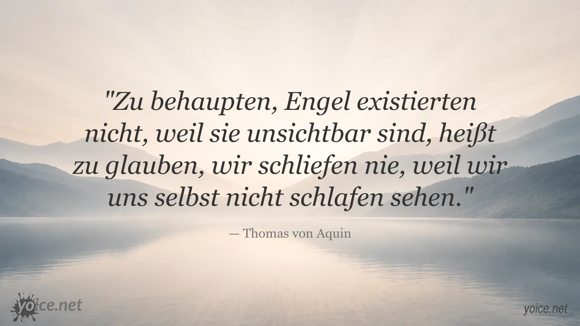 Inspirierendes Zitat von Thomas von Aquin über Engel und die Grenzen menschlicher Wahrnehmung