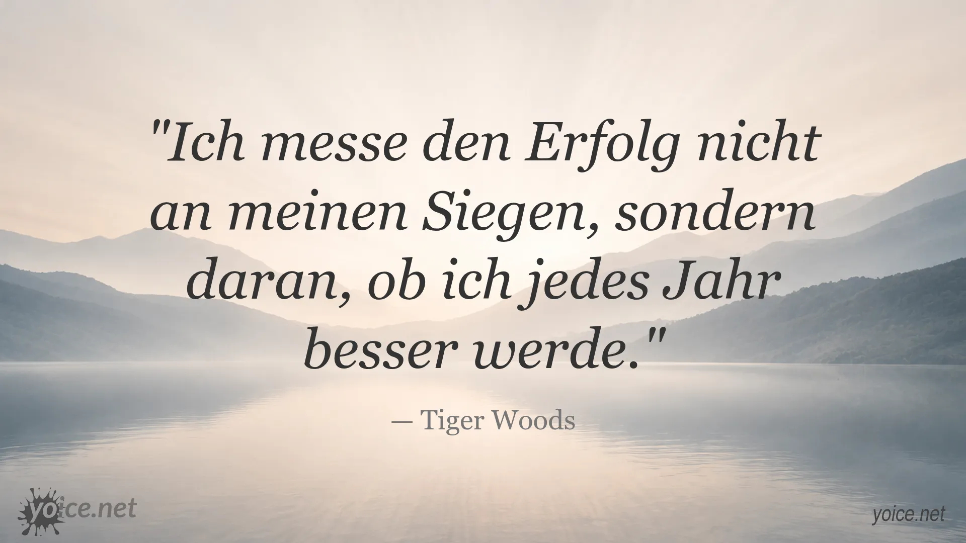 Tiger Woods Zitat über Erfolg und kontinuierliches Wachstum