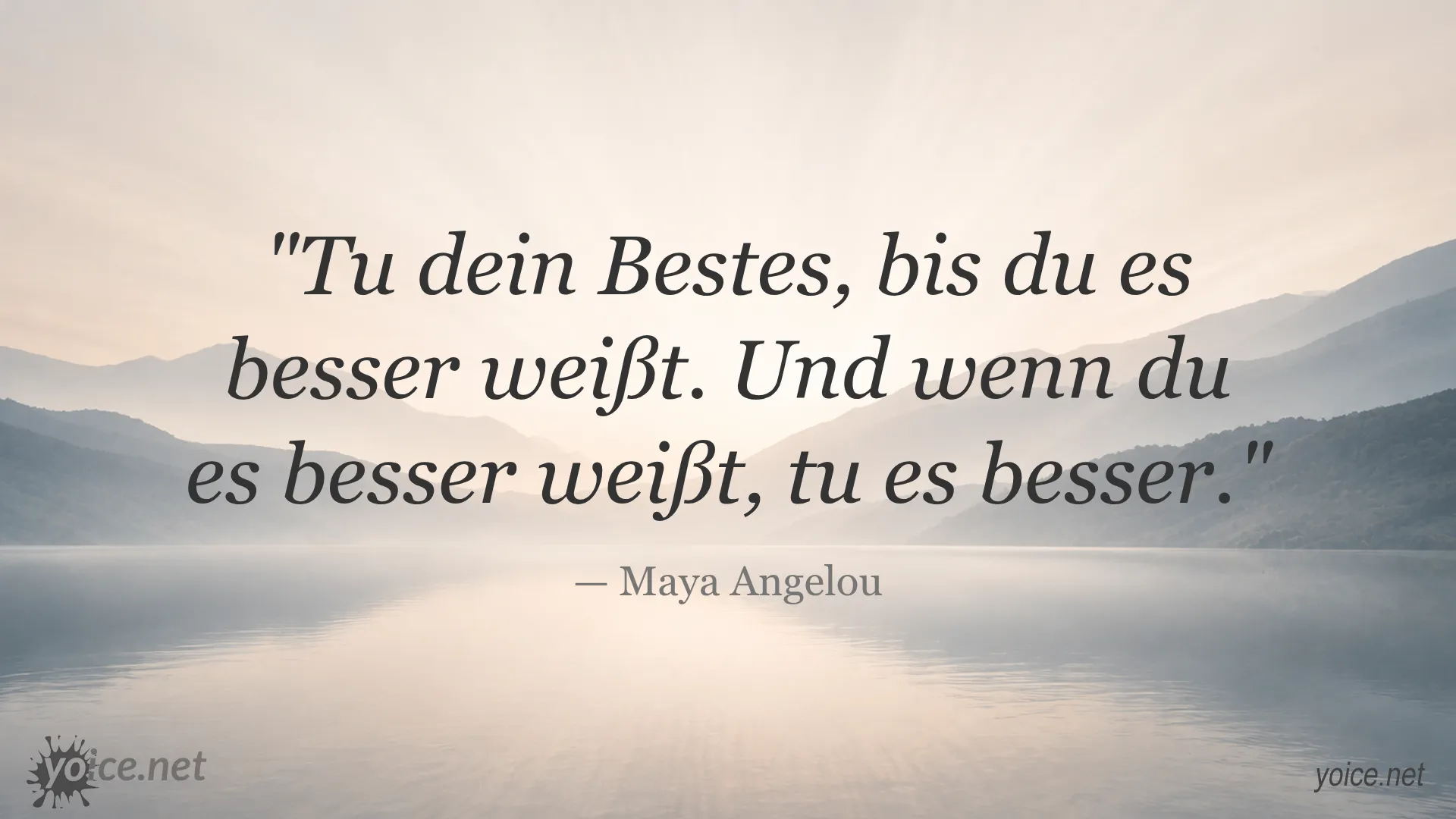 Inspirierendes Zitat von Maya Angelou über das Tun seines Besten