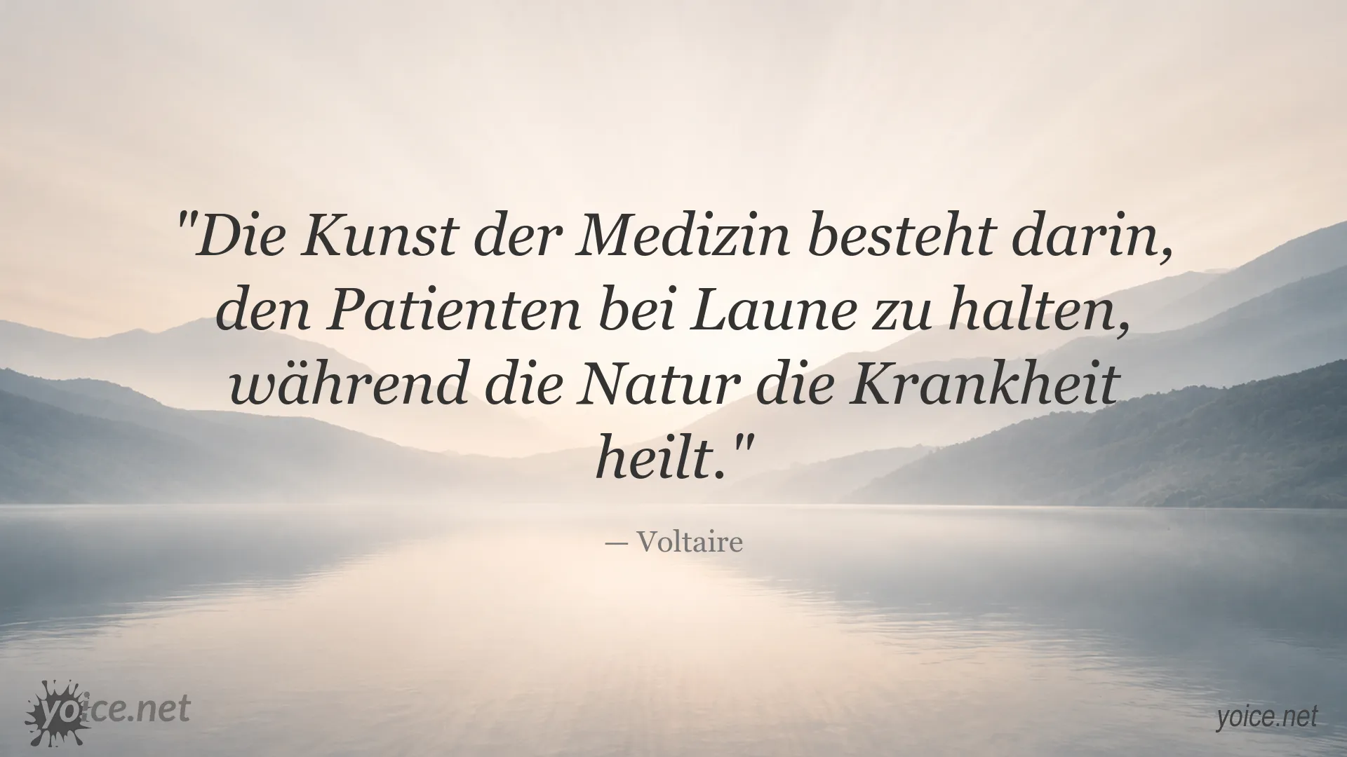 Inspirierendes Zitat von Voltaire über die Kunst der Medizin und Heilung