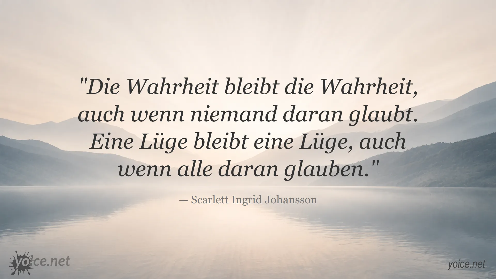 Zitat über Wahrheit und Lüge von Scarlett Ingrid Johansson