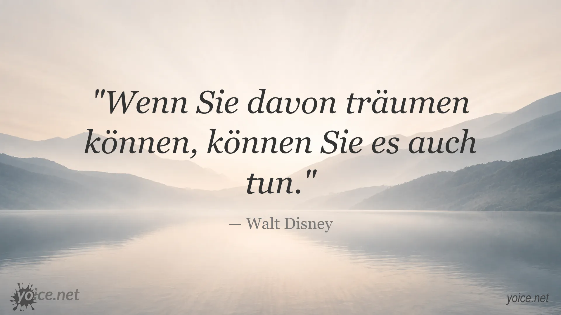 Inspirierendes Zitat von Walt Disney über Träume und Tun