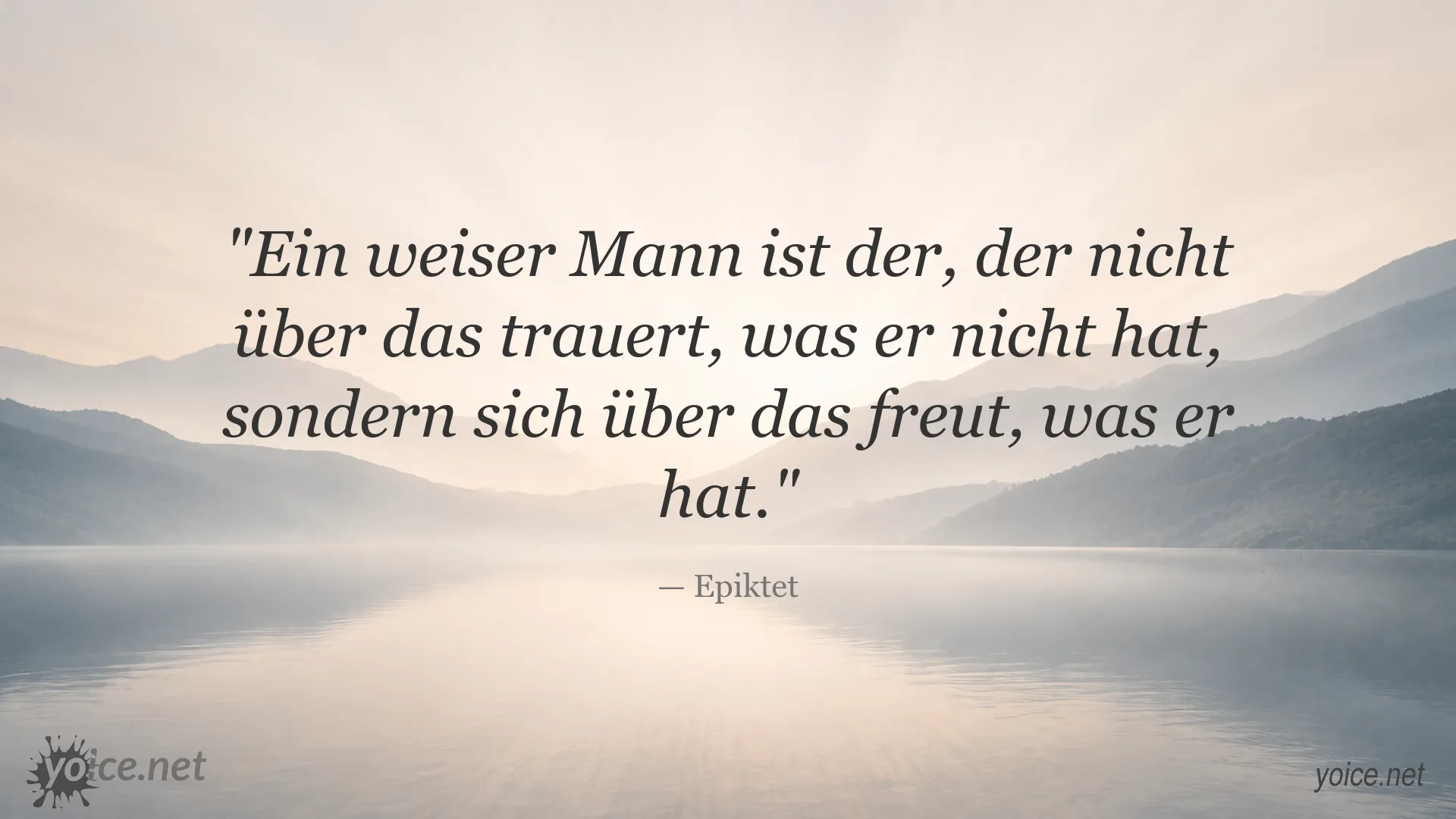 Inspirierendes Zitat von Epiktet über Weisheit und Dankbarkeit