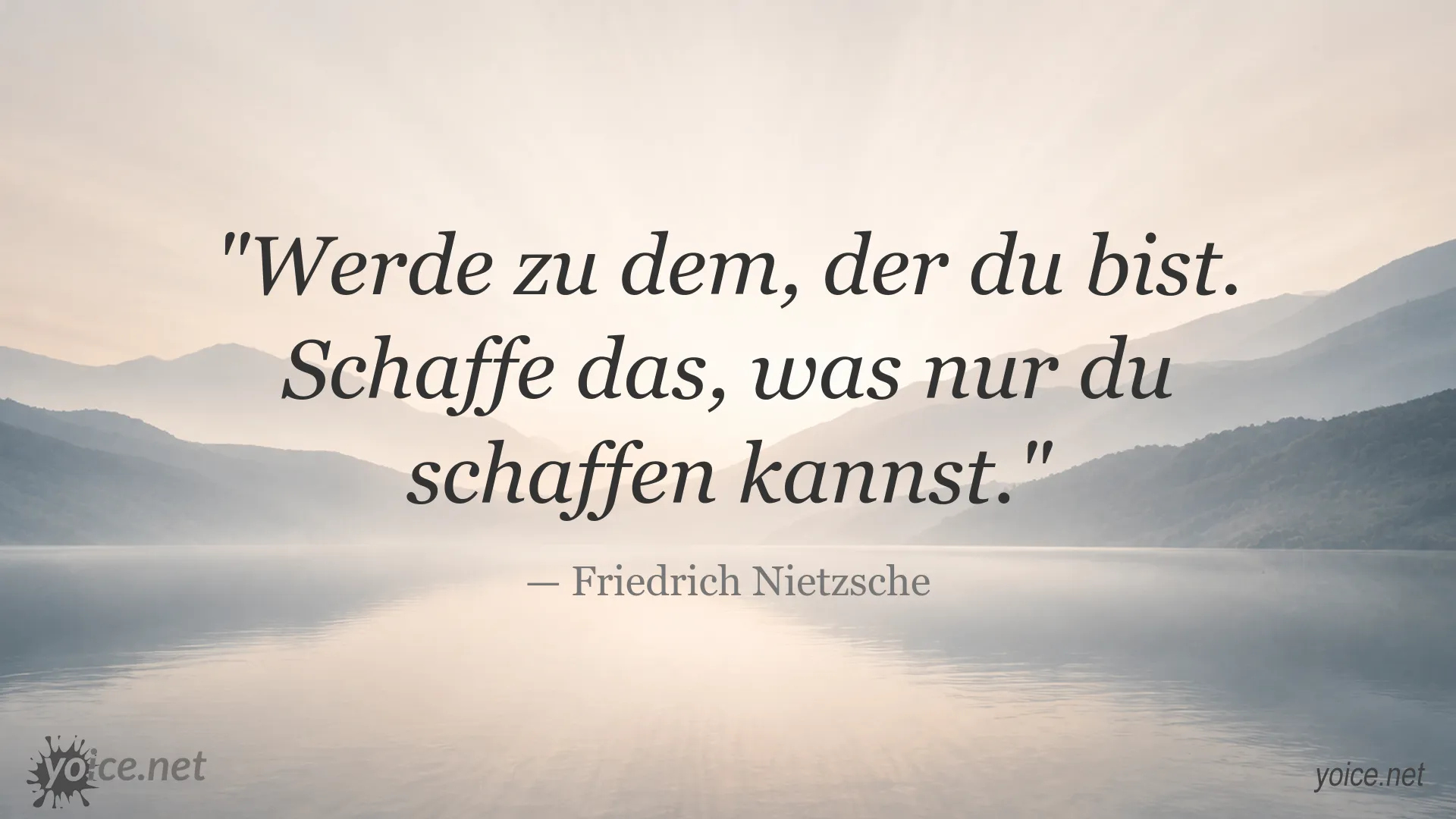 Inspirierendes Zitat von Friedrich Nietzsche über Selbstverwirklichung und die eigene Bestimmung