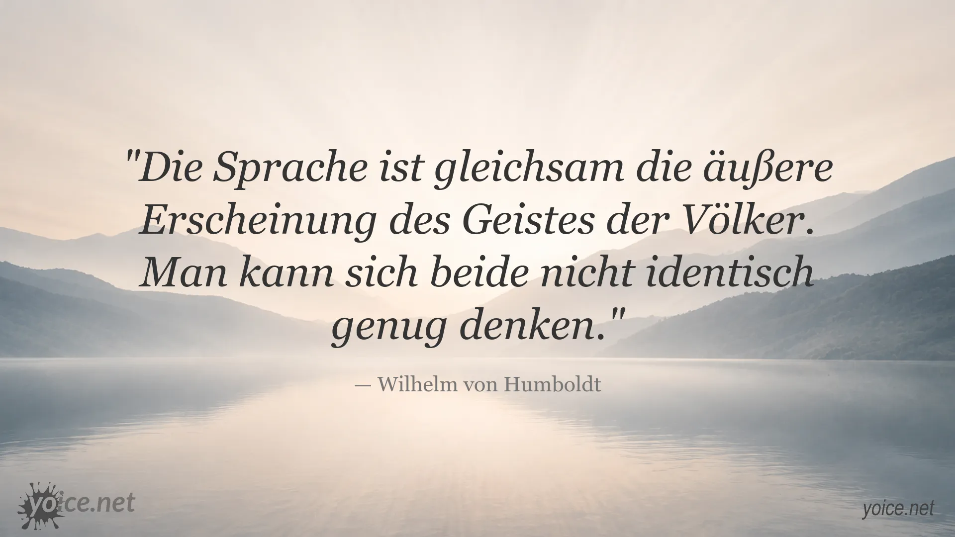 Zitate von Wilhelm von Humboldt über Sprache als Ausdruck des Geistes der Völker