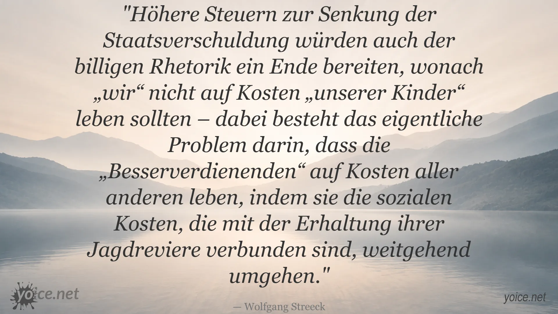 Zitat von Wolfgang Streeck über Steuern, Staatsverschuldung und soziale Ungleichheit