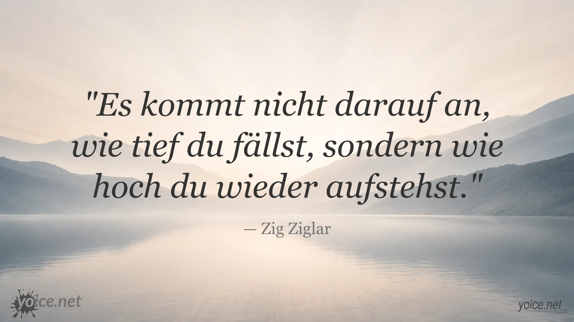 Zitat von Zig Ziglar über das Aufstehen nach dem Fallen