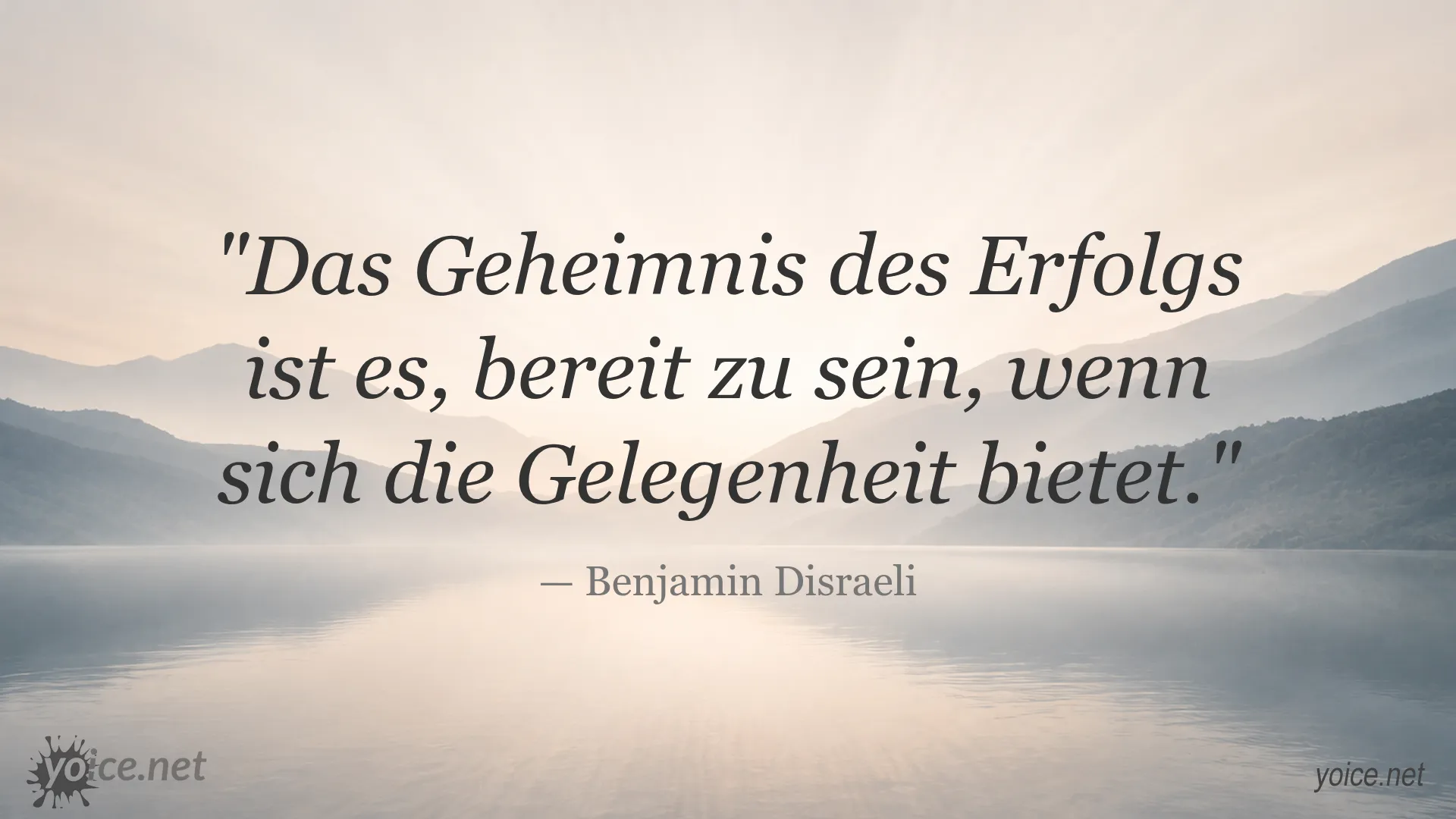 Zitat von Benjamin Disraeli über Erfolg und die Bereitschaft bei Gelegenheiten