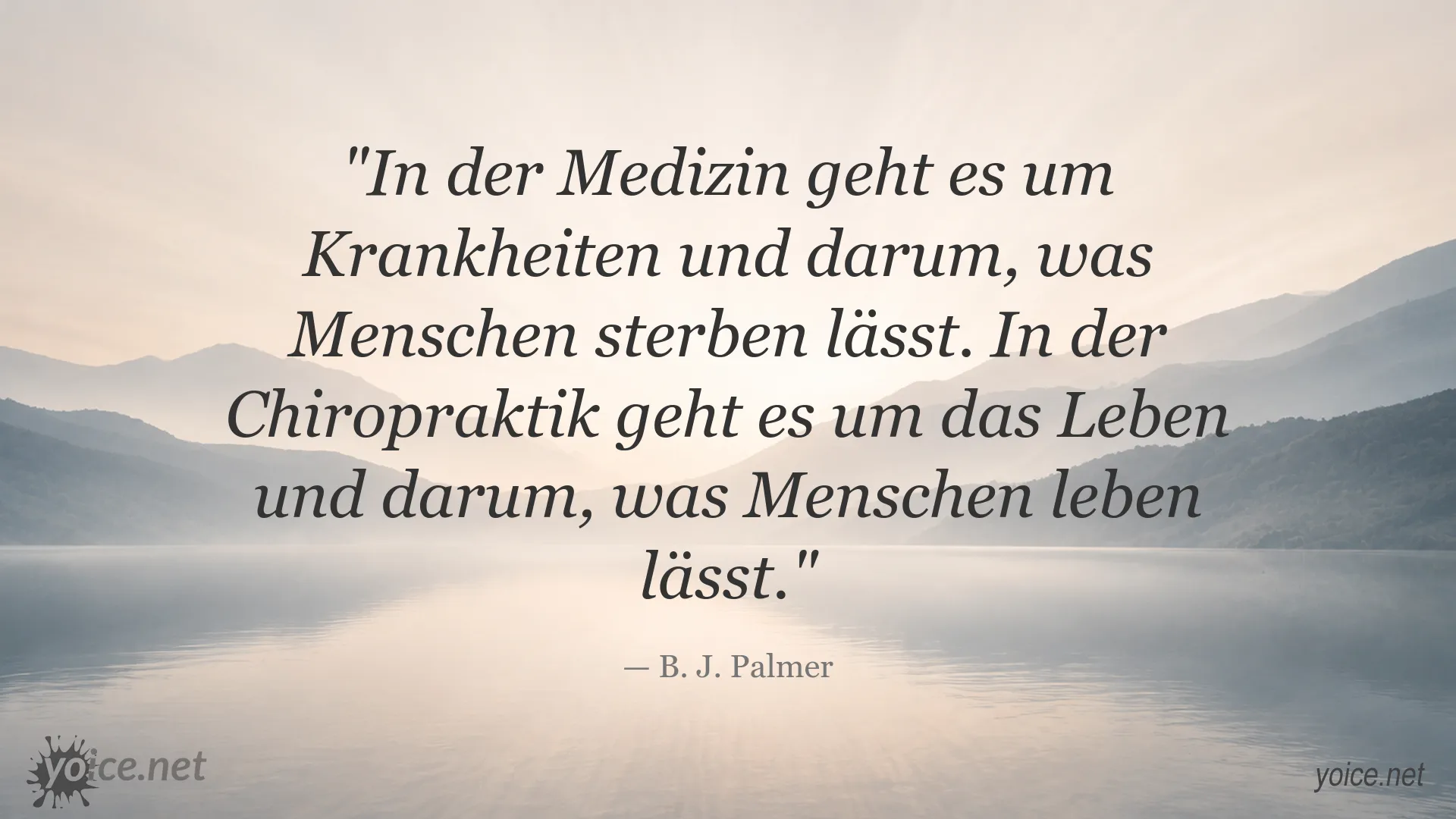 Zitatbild von B. J. Palmer über Medizin, Leben und Gesundheit