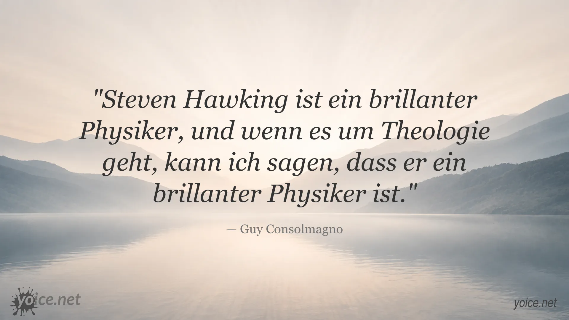 Zitatgrafik von Guy Consolmagno über Physik und Theologie