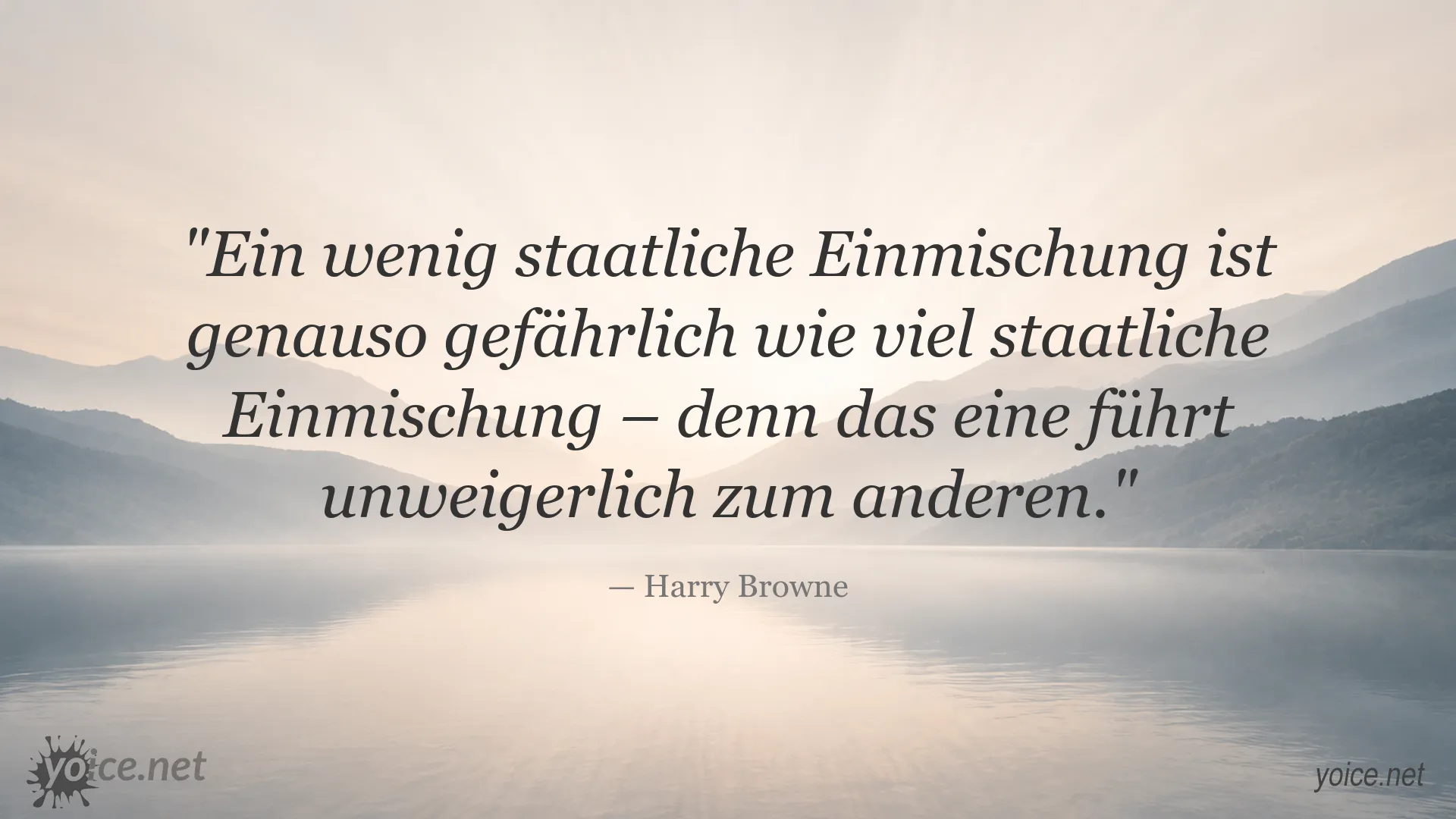 Zitatgrafik von Harry Browne über staatliche Einmischung