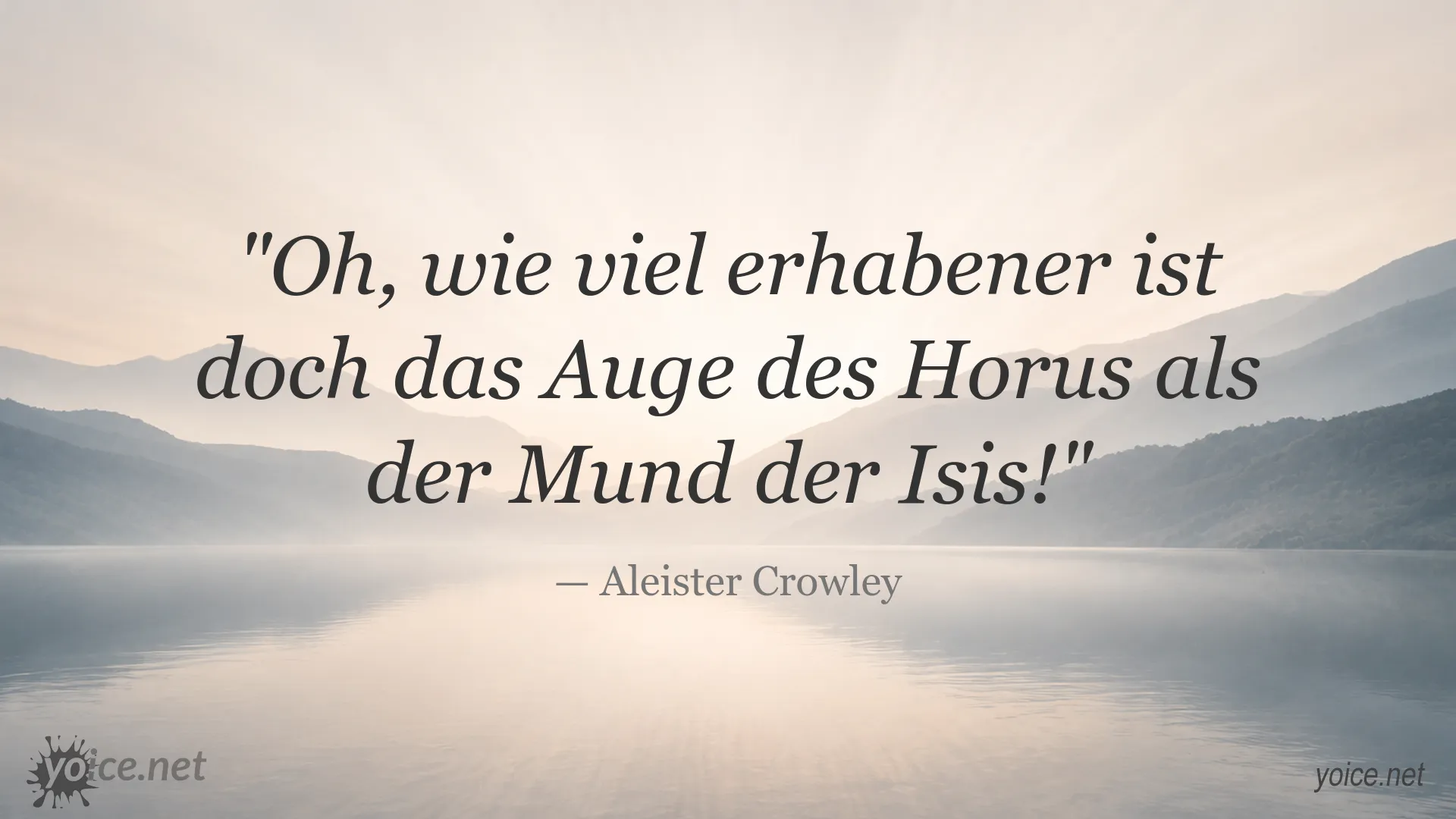 Zitat von Aleister Crowley über das Auge des Horus