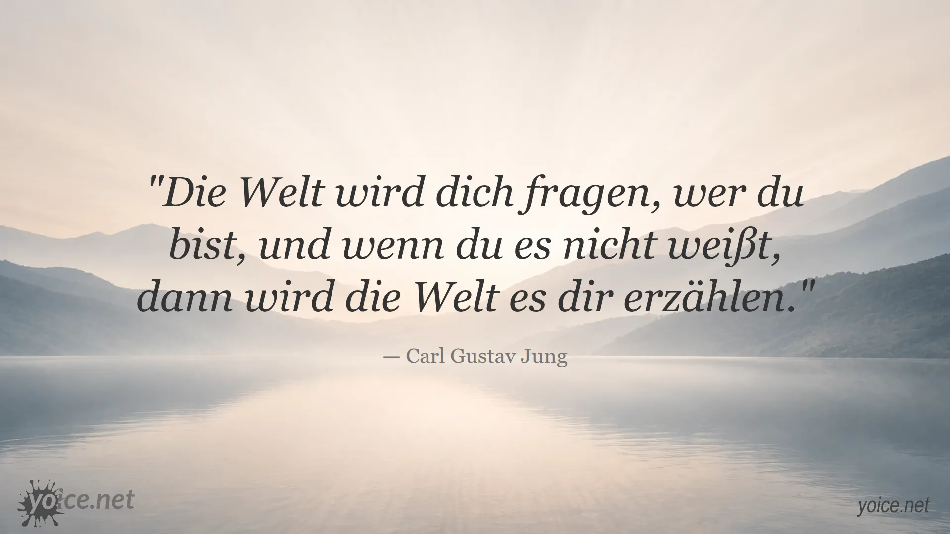 Motivierendes Zitat von Carl Gustav Jung über die Frage der eigenen Identität