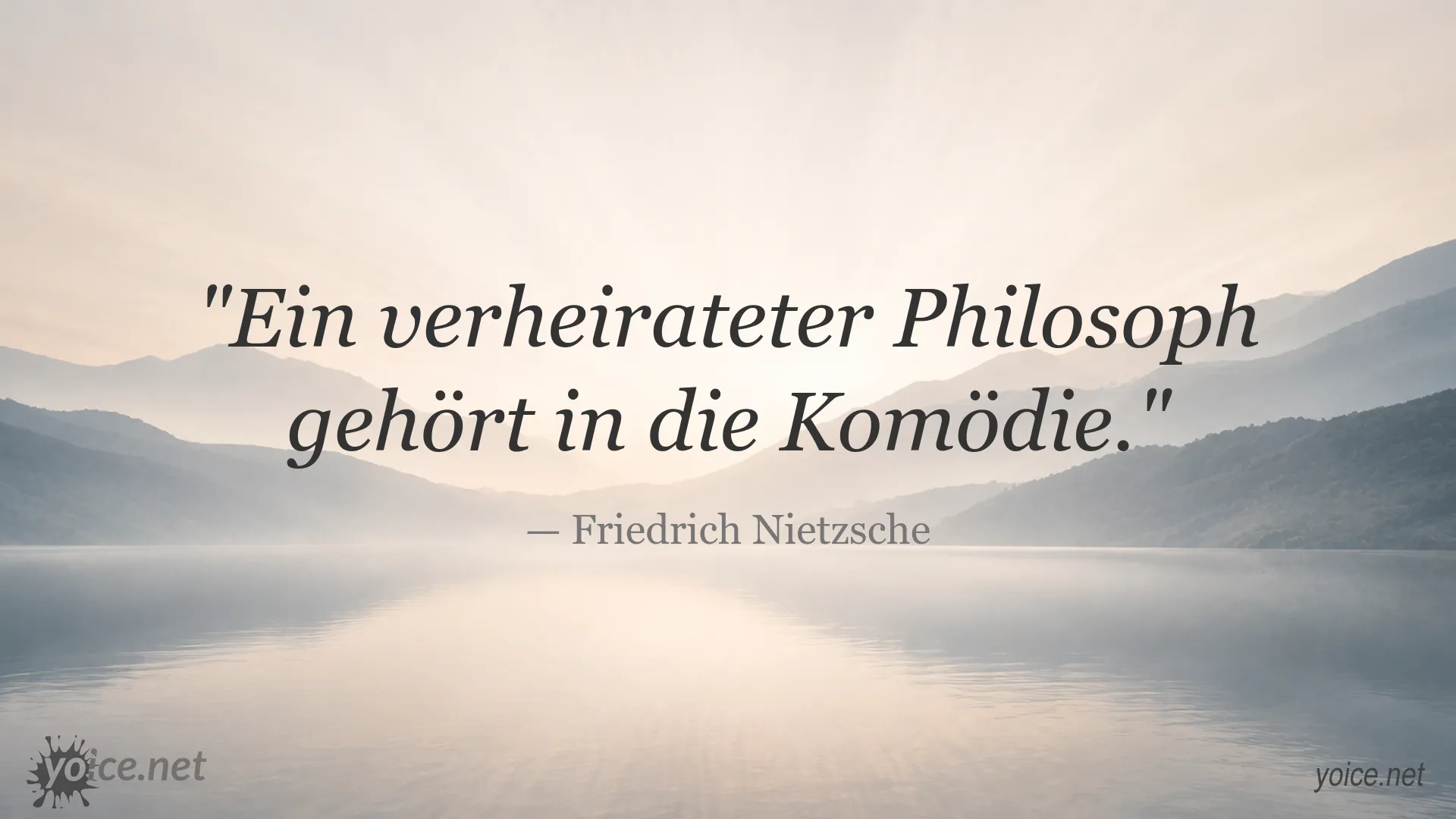 Zitatgrafik von Friedrich Nietzsche über einen verheirateten Philosophen