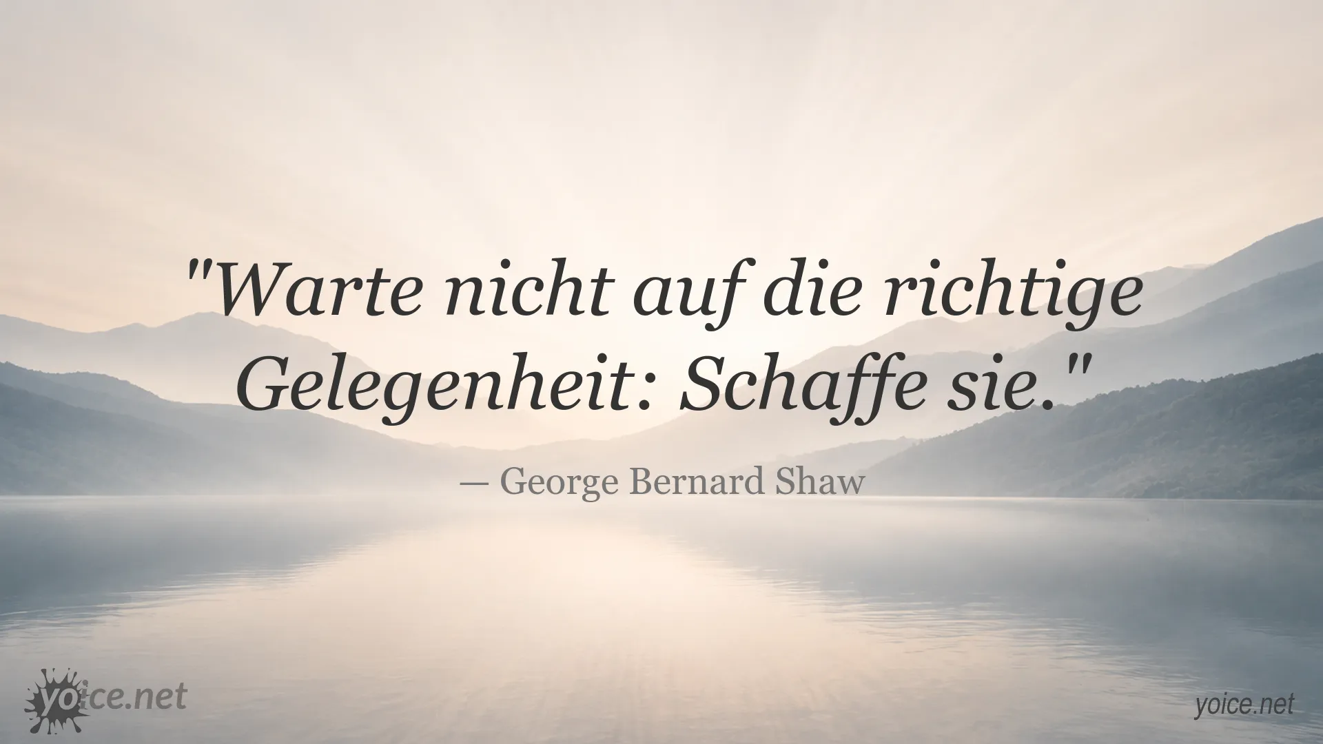 Inspirierendes Zitat von George Bernard Shaw über die richtige Gelegenheit