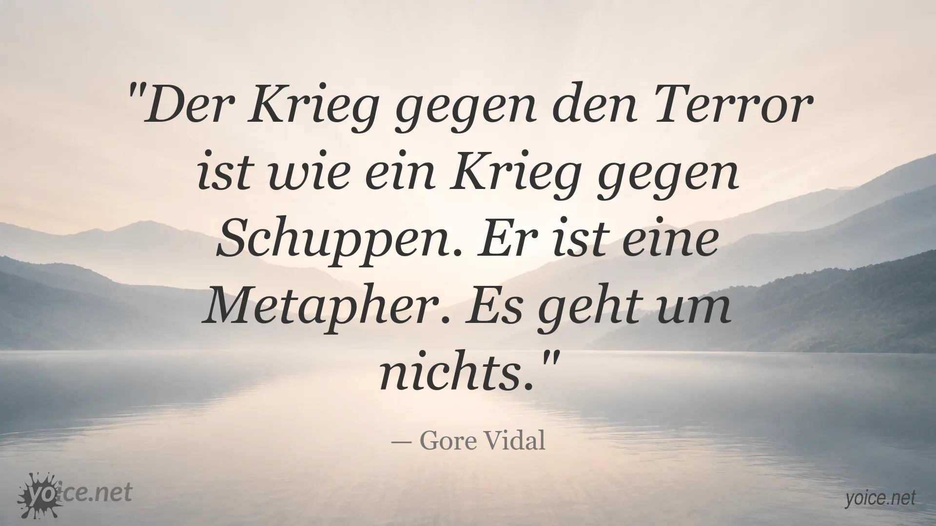 Gore Vidal Zitat über den Krieg gegen den Terror