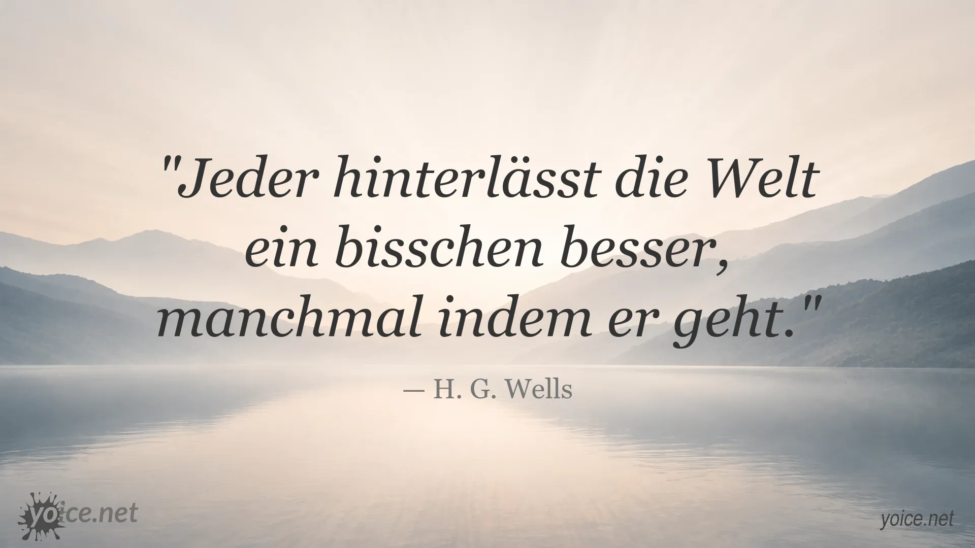 Inspirierendes Zitat von H. G. Wells als gestaltete Zitatgrafik
