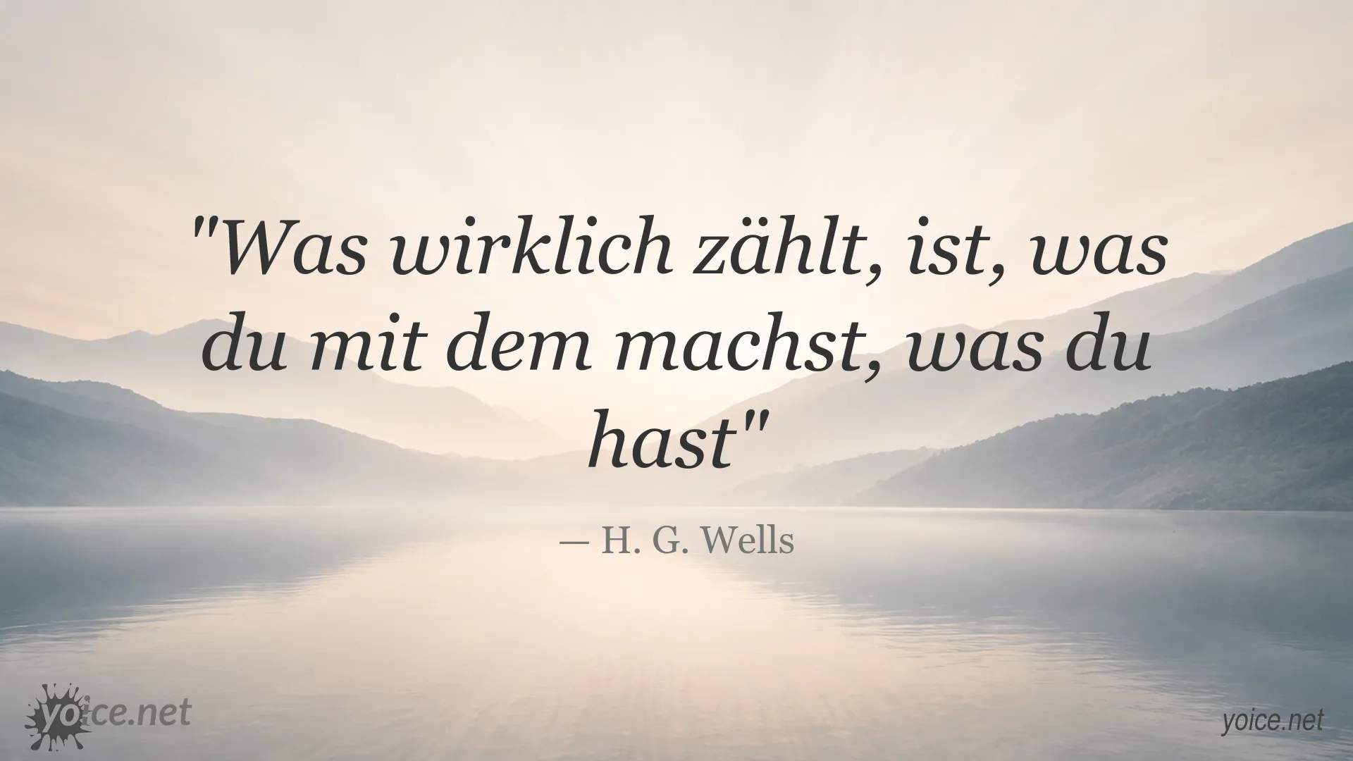 Zitatgrafik mit einem inspirierenden Zitat von H. G. Wells