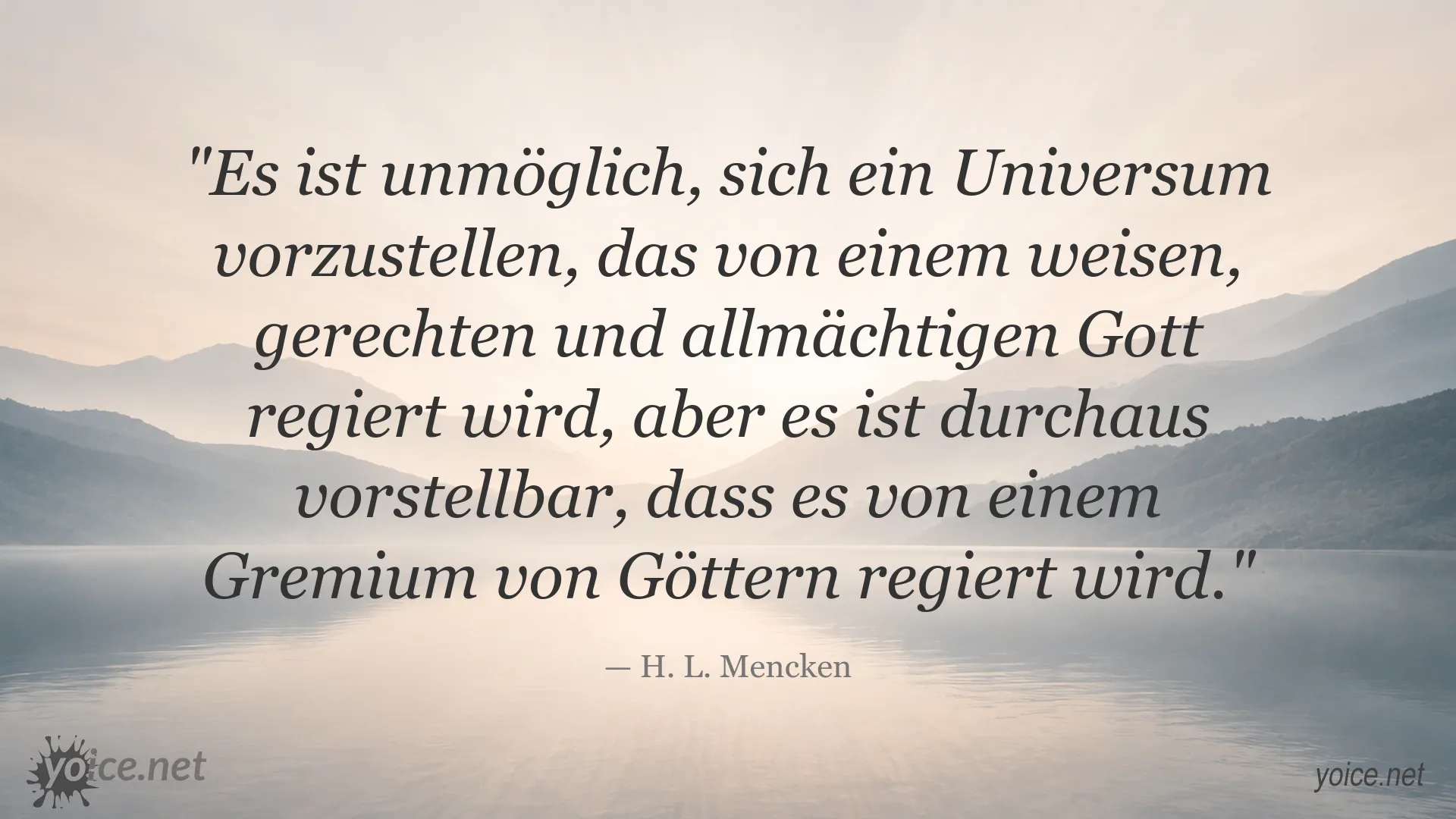 Zitat von H. L. Mencken über die Vorstellung von Gott und Göttern