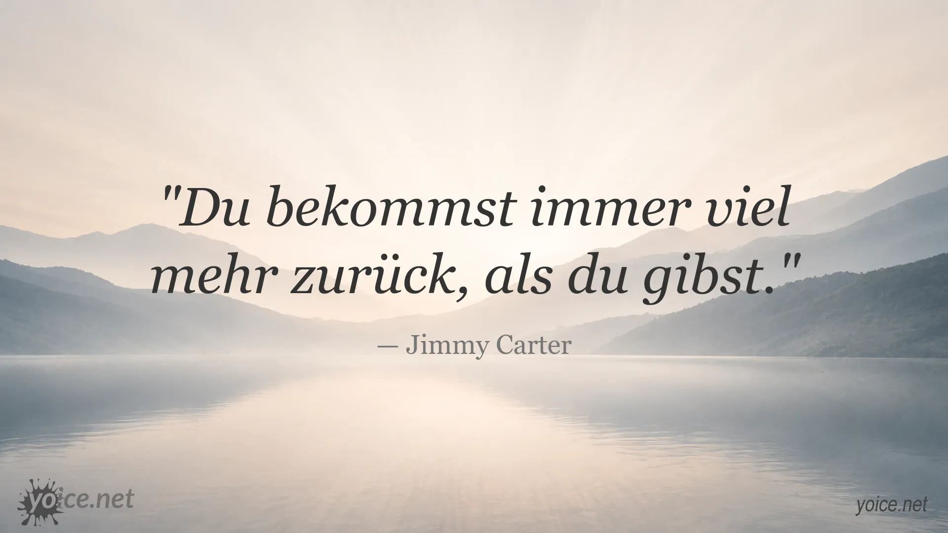 Inspirierendes Zitat von Jimmy Carter über Geben und Zurückbekommen