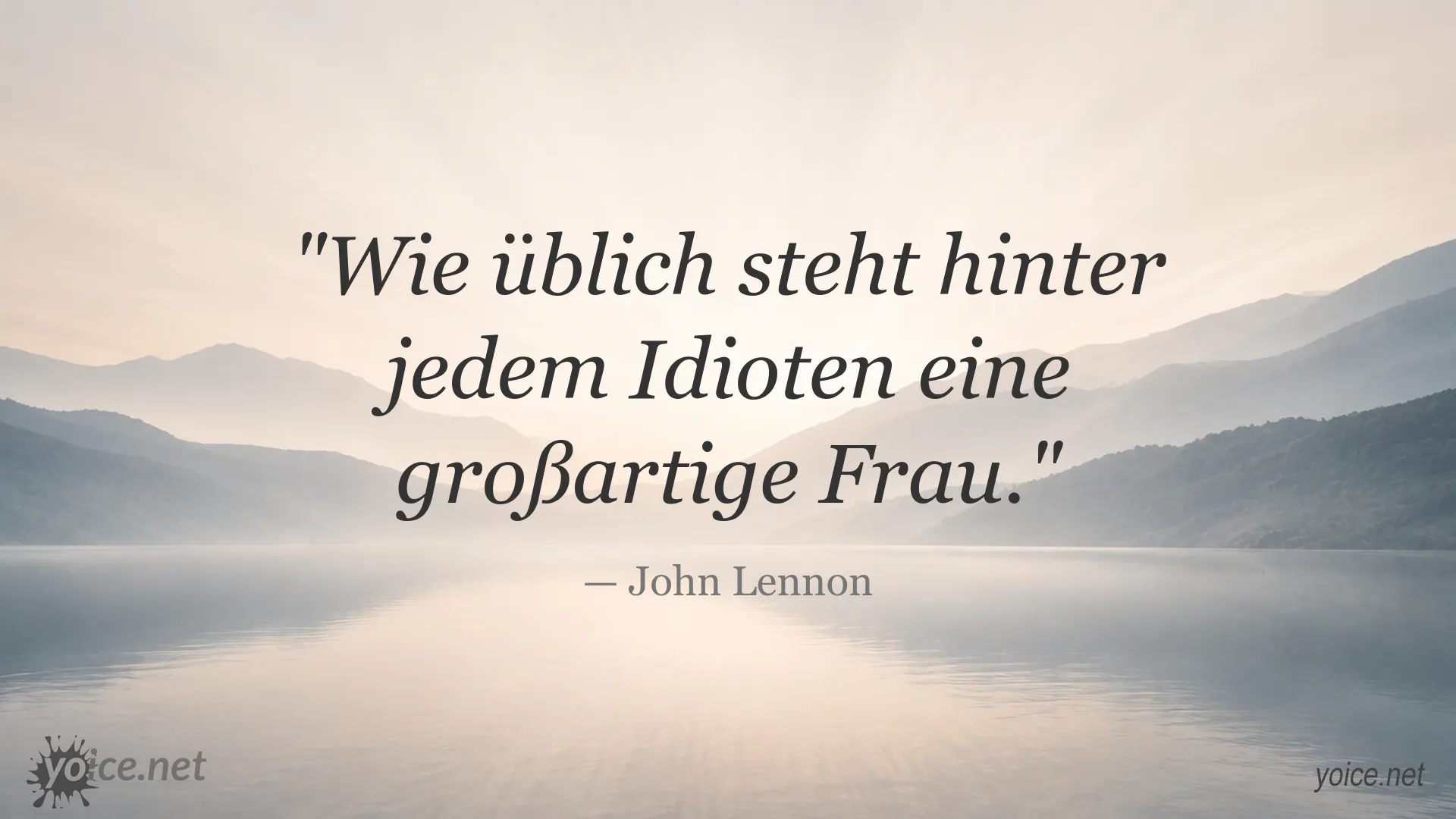 Zitatbild von John Lennon über großartige Frauen