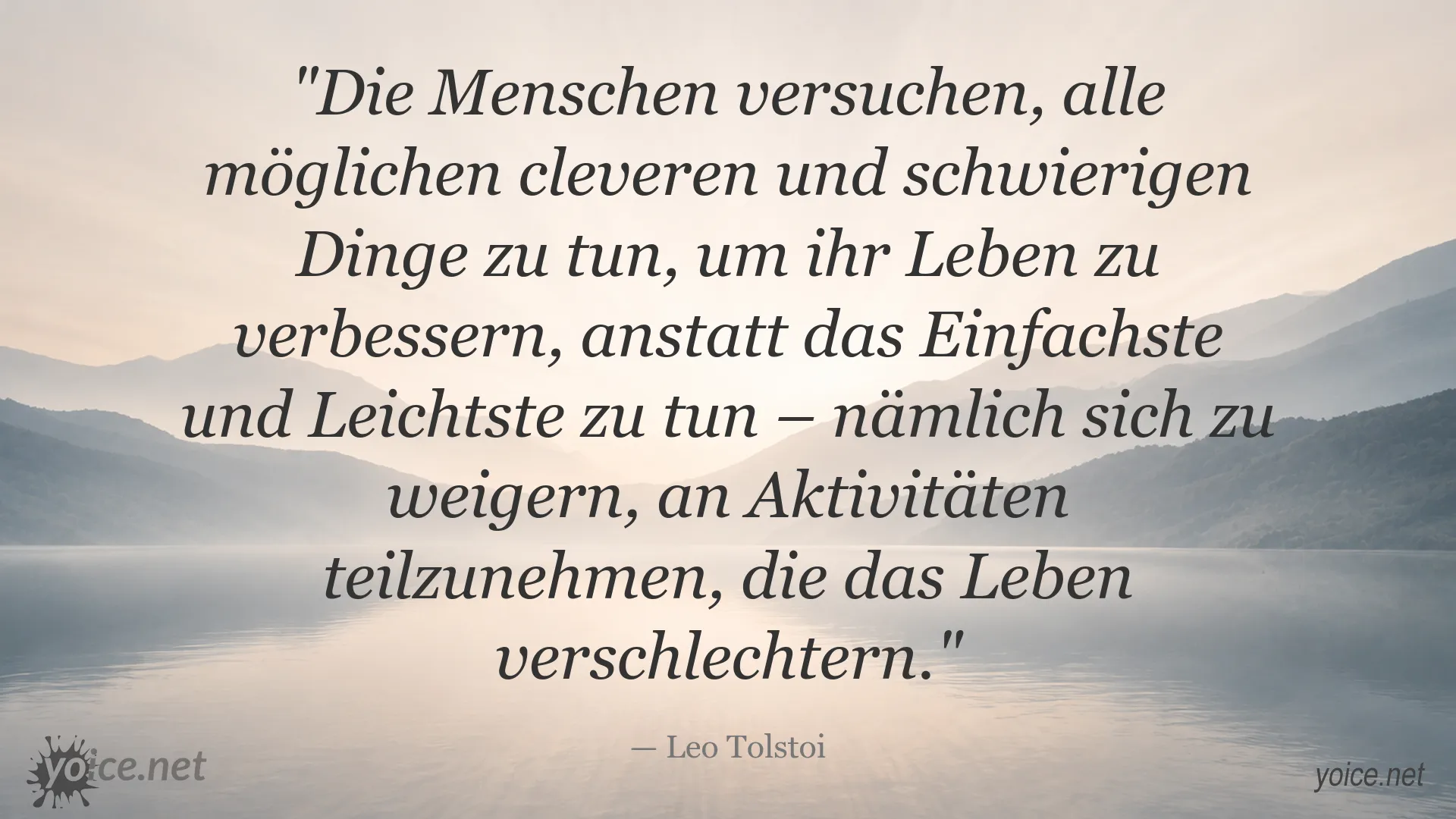 Inspirierendes Zitat von Leo Tolstoi über ein besseres Leben
