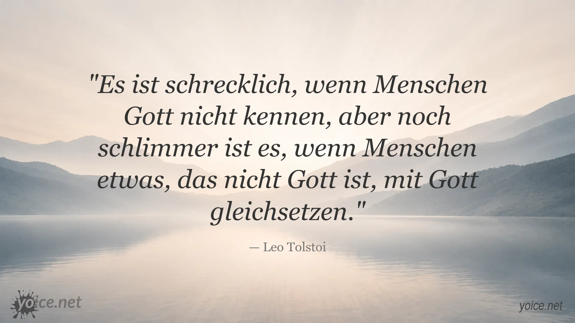 Inspirierendes Zitat von Leo Tolstoi über Gott und Glauben