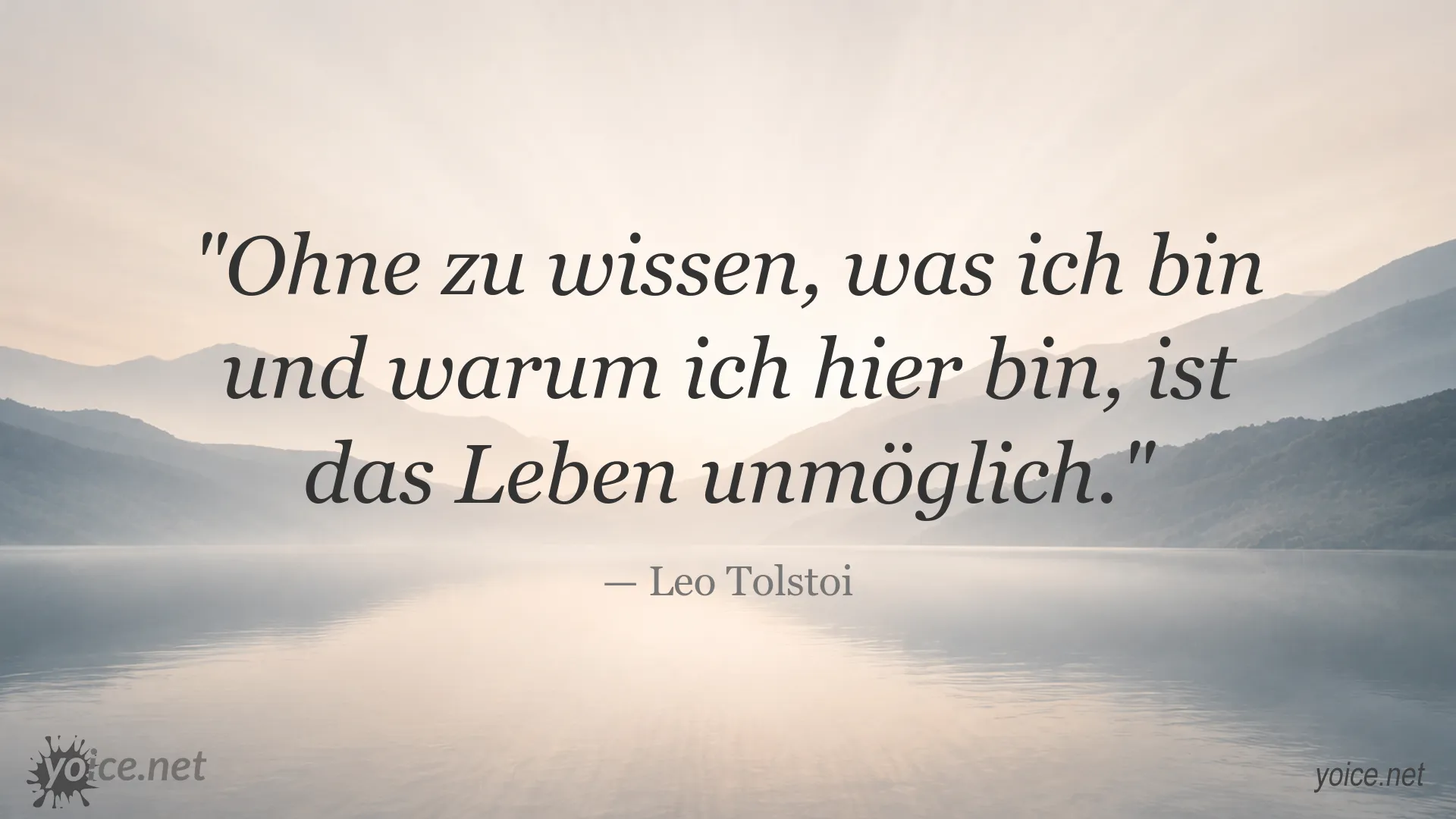 Inspirierendes Zitat von Leo Tolstoi über die Bedeutung und den Sinn des Lebens
