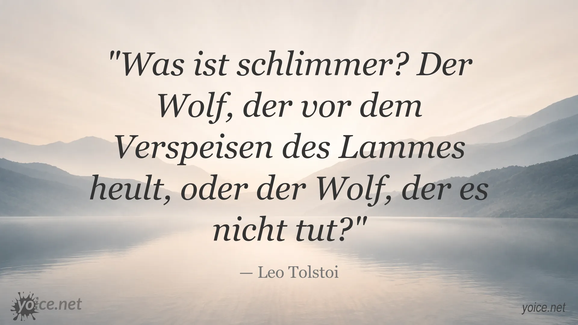 Zitatgrafik mit einem Zitat von Leo Tolstoi