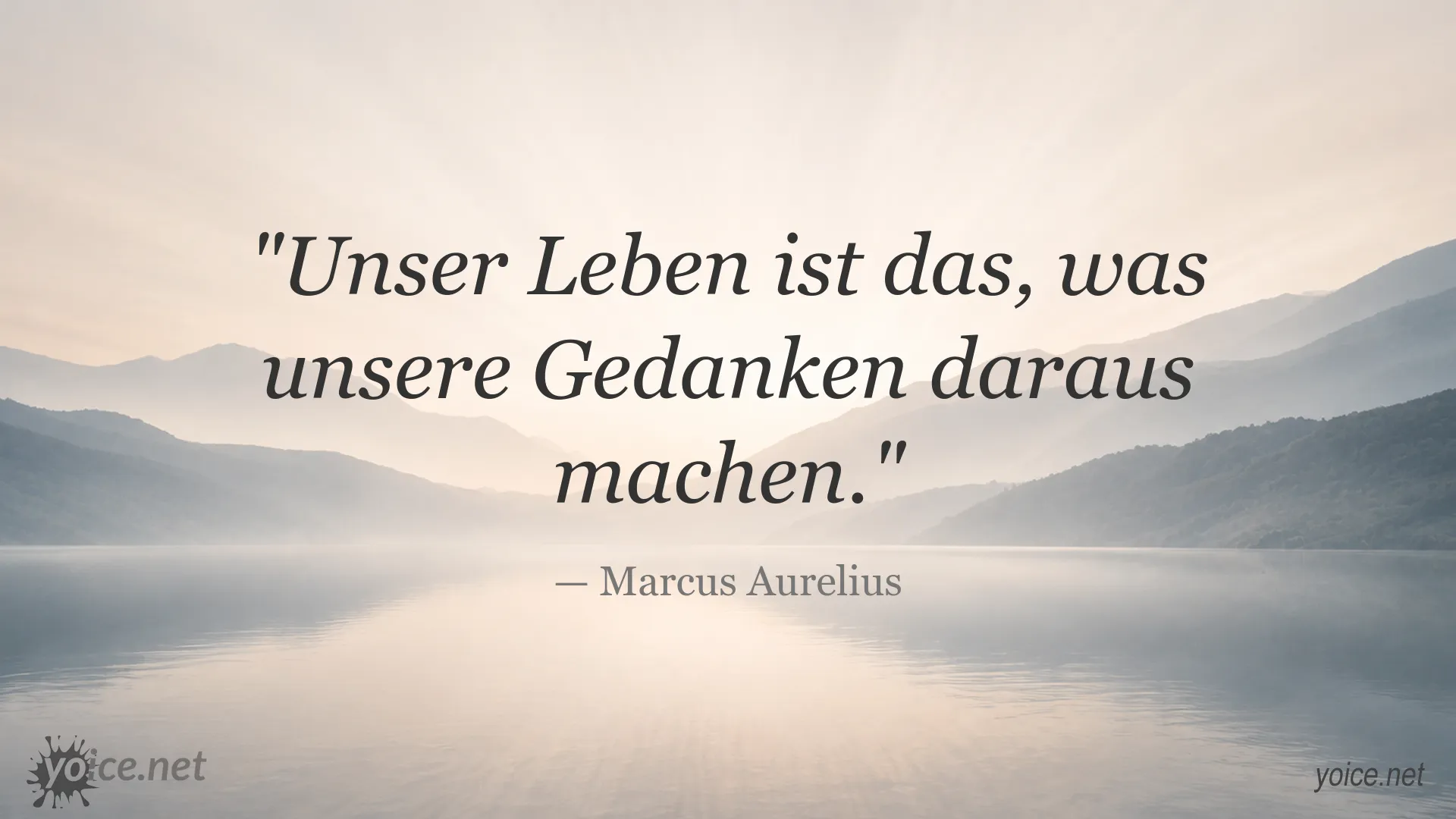 Inspirierendes Zitat von Marcus Aurelius über die Bedeutung von Gedanken und ihre Wirkung auf das Leben