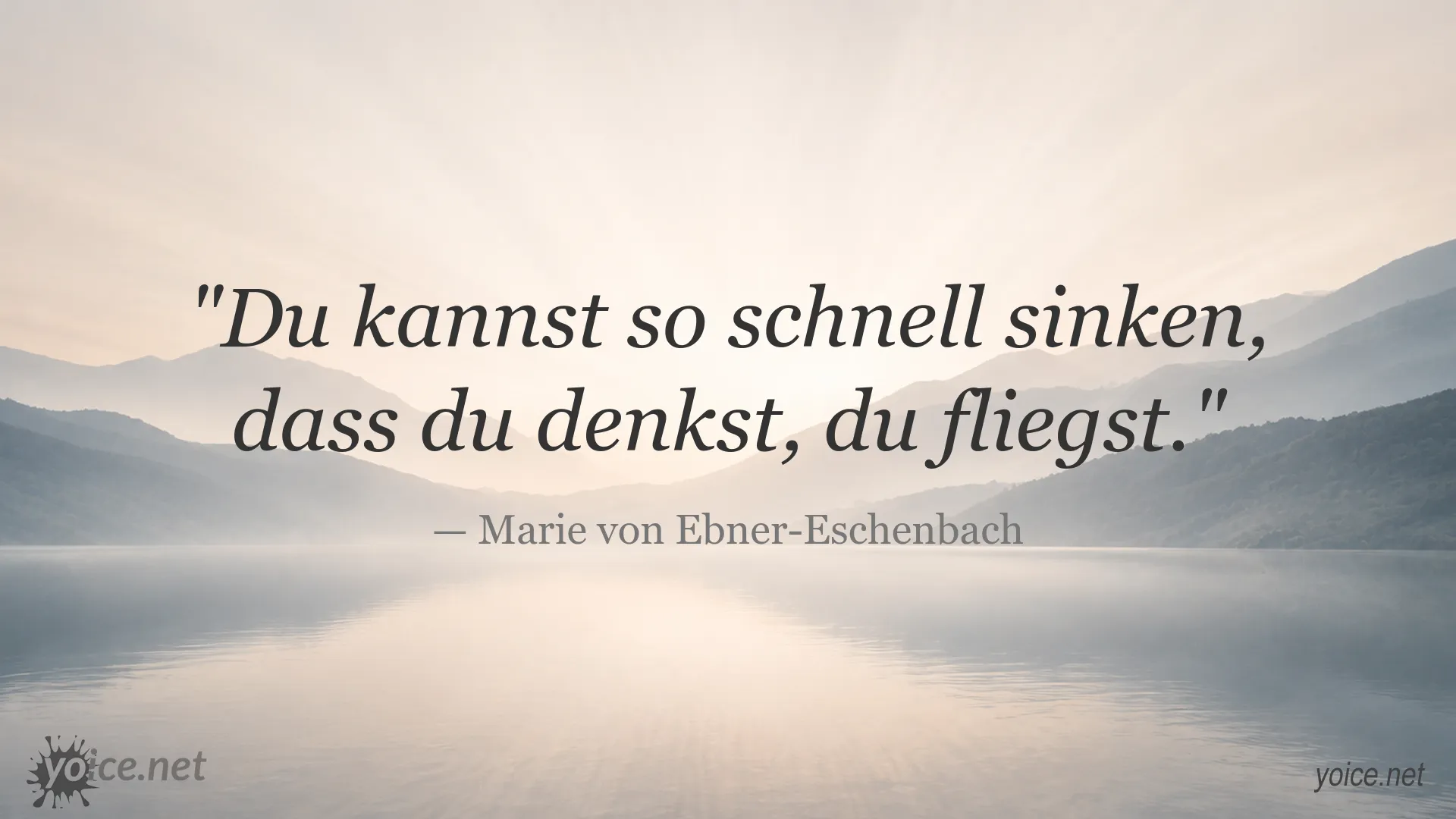 Inspirierendes Zitatbild von Marie von Ebner-Eschenbach