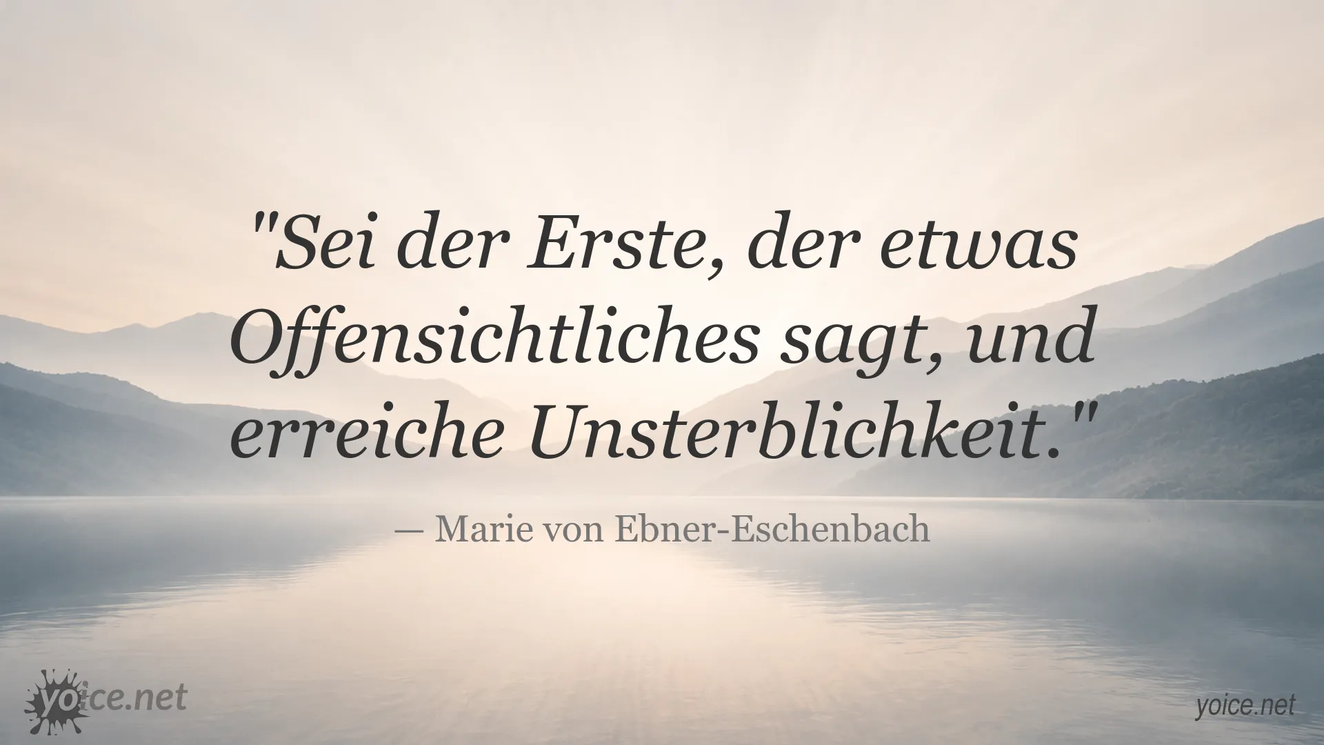 Zitatgrafik mit einem inspirierenden Zitat von Marie von Ebner-Eschenbach