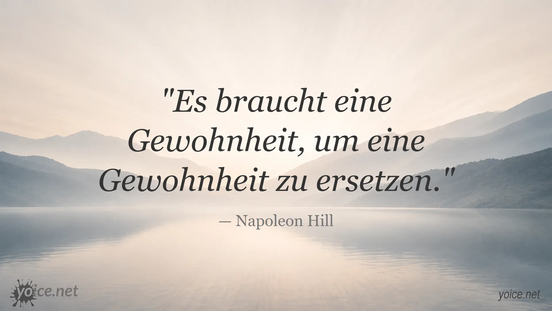 Inspirierendes Zitat von Napoleon Hill über die Kraft neuer Gewohnheiten