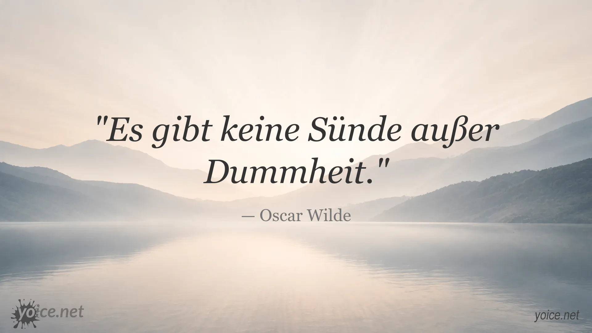 Inspirierendes Zitat von Oscar Wilde als stilvolle Grafik