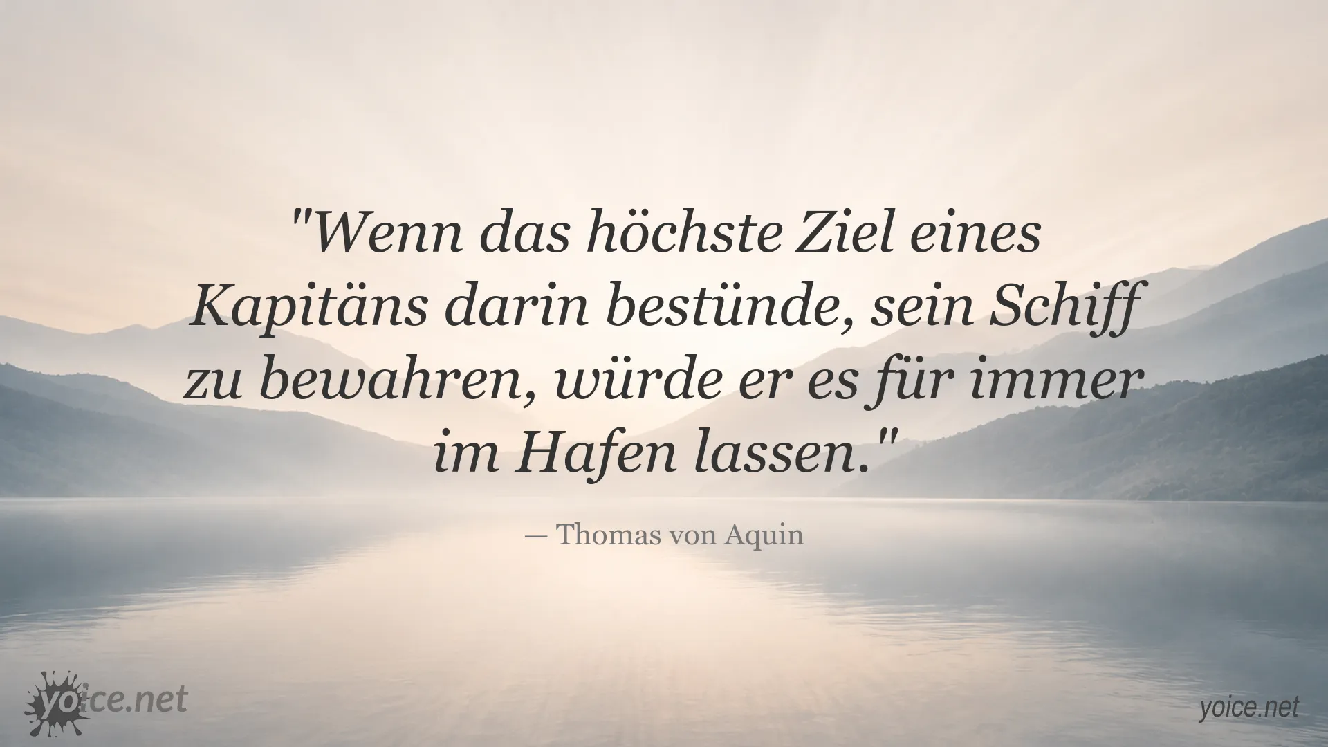 Inspirierendes Zitat von Thomas von Aquin über Mut, Risiko und das Verlassen des sicheren Hafens