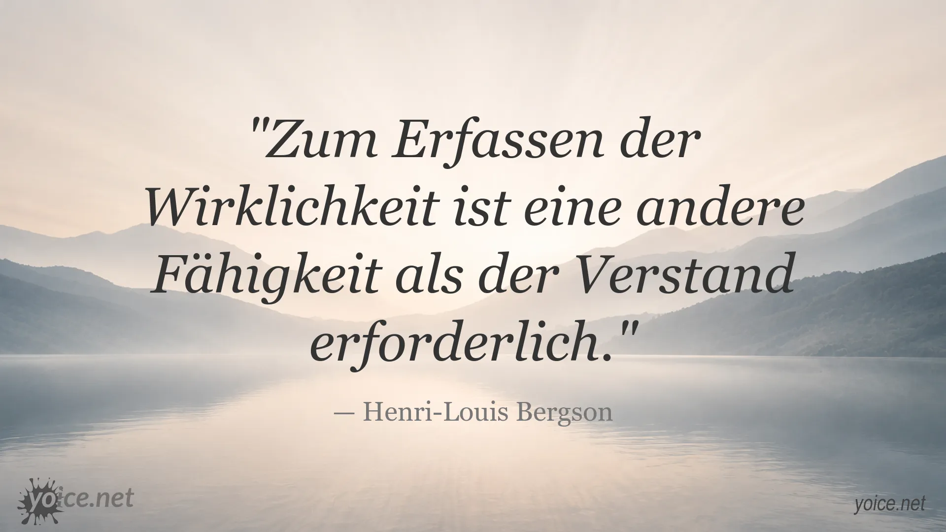 Zitatgrafik mit einem Zitat von Henri-Louis Bergson